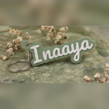 Cursive name keychain — styled view 3