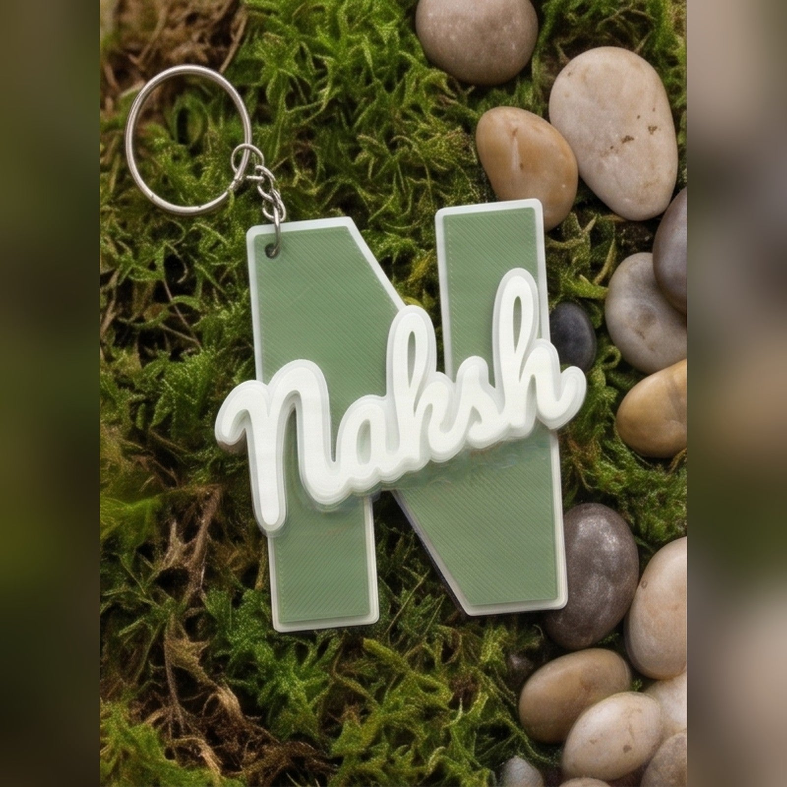 Alphabet and name keychain — styled view 2