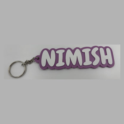 Block letter name keychain — photograph of the printed piece