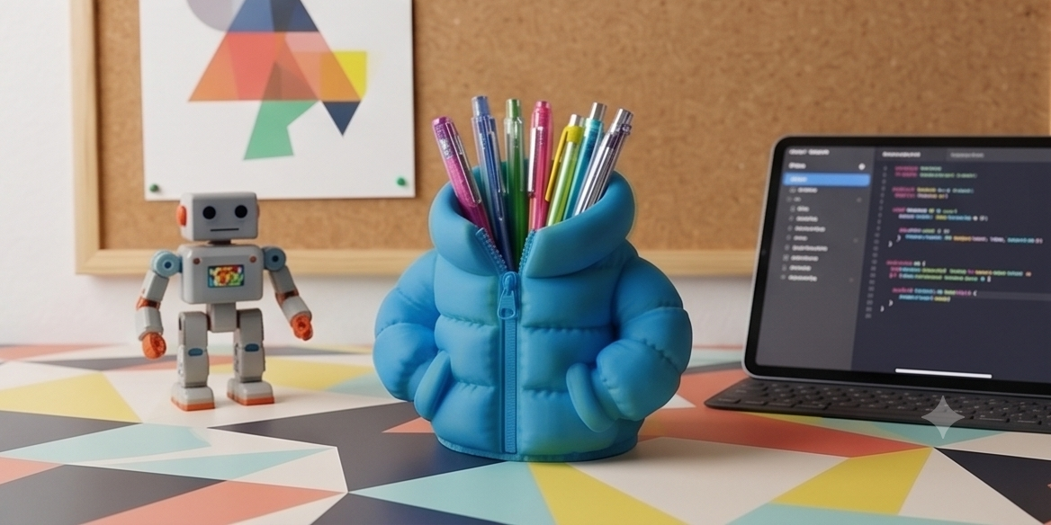 Puffer Jacket Pen Pot