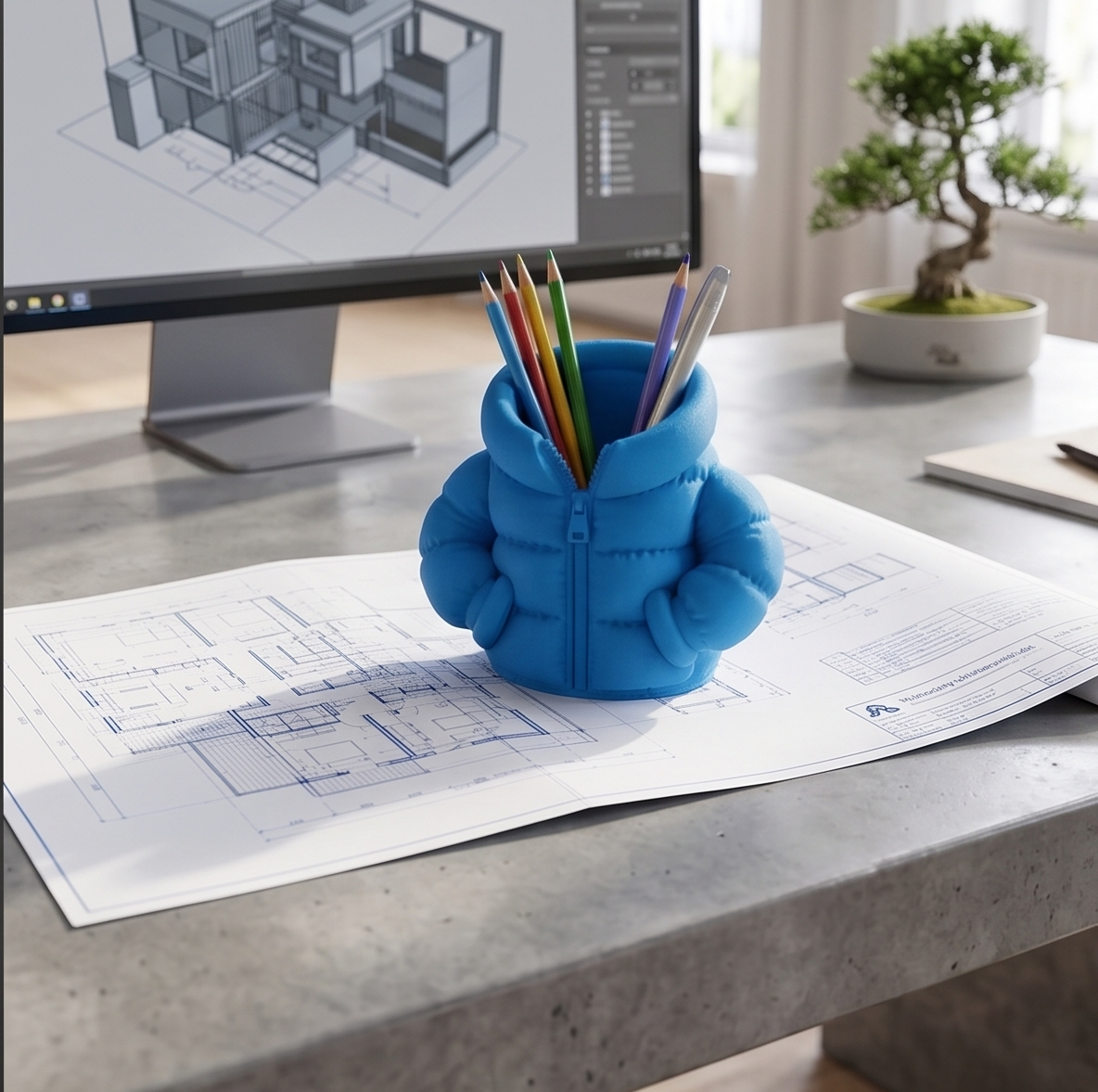 Puffer Jacket Pen Pot