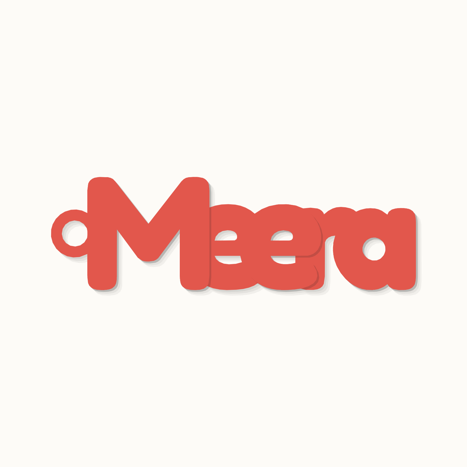 Joined-up name keychain, second example