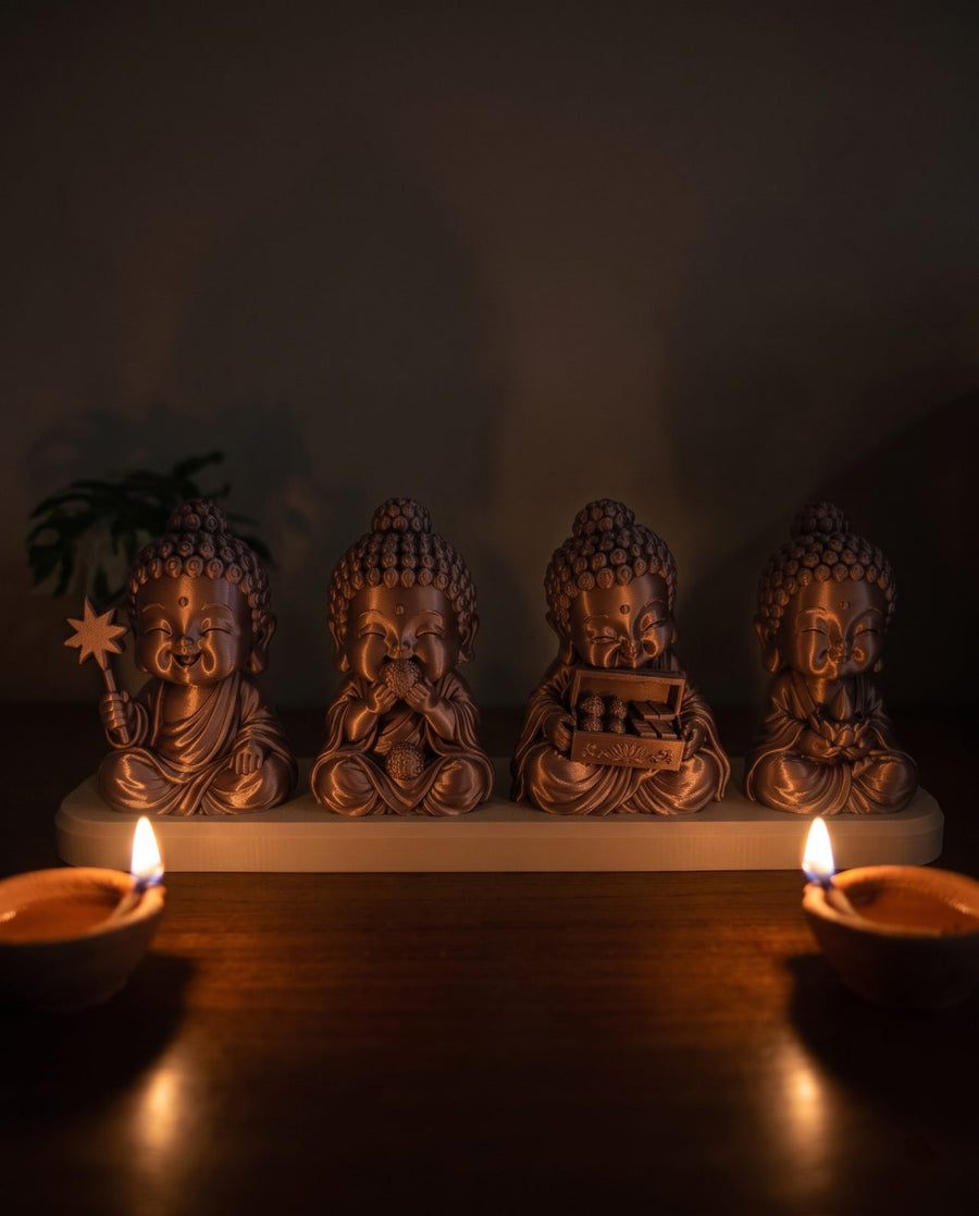 Diwali Buddhas — Set of Four