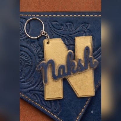 Alphabet and name keychain — styled view 3
