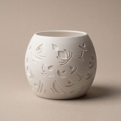 Glowing Diwali Lamp — Round — unlit, studio view