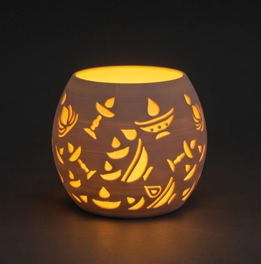 Glowing Diwali Lamp — Round — glowing in the dark