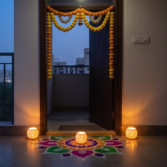 Glowing Diwali Lamp — Round