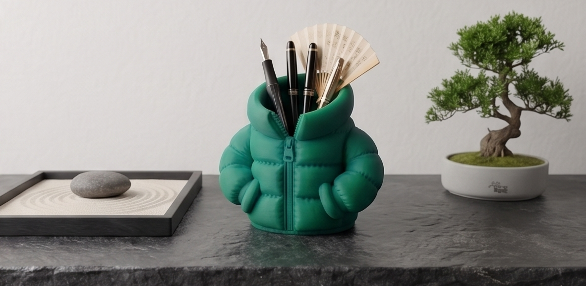 Puffer Jacket Pen Pot