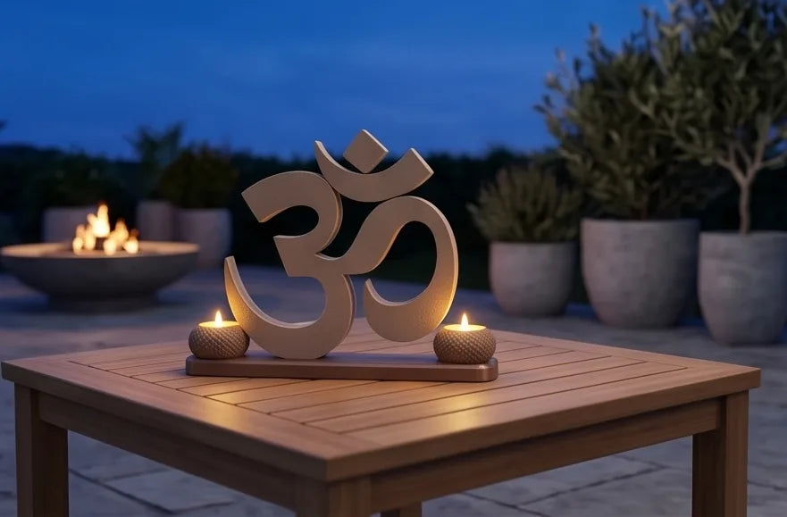 OM Symbol with Diya