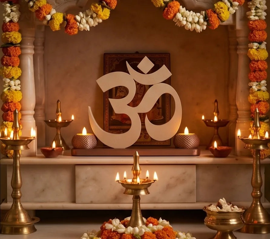 OM Symbol with Diya