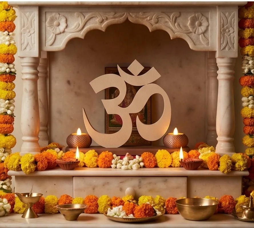 OM Symbol with Diya