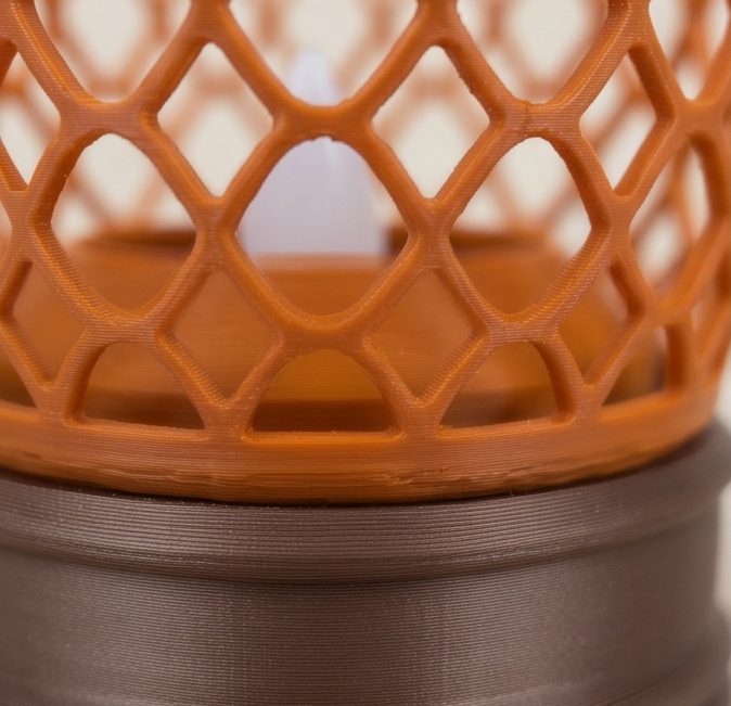 Kumiko Lantern — Lehariya — close-up of the lattice