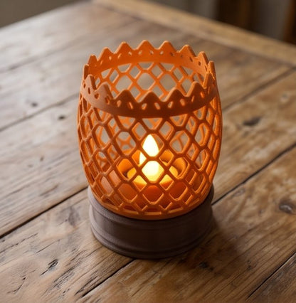 Kumiko Lantern — Lehariya — on a wooden table