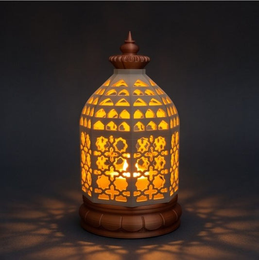 Kumiko Lantern — Shikhara — glowing in the dark