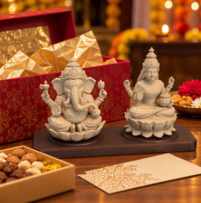 Lakshmi Ganesh on Base — as a Diwali gift
