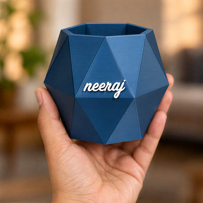 Octagon Name Box — held in the hand