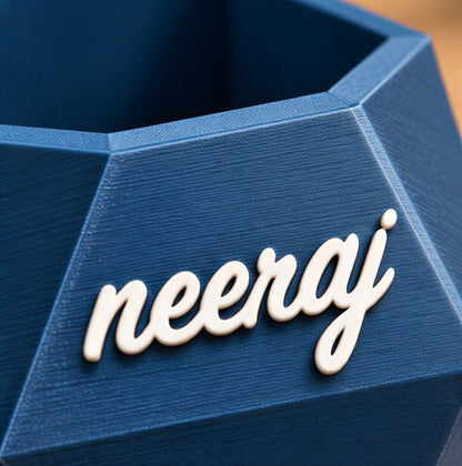 Octagon Name Box — close-up of the name
