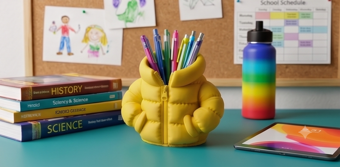 Puffer Jacket Pen Pot
